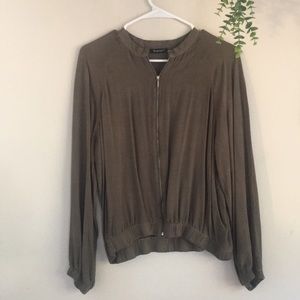 Bomber style light weight zip up